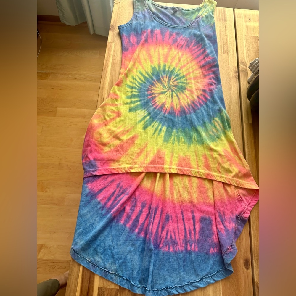 Hi-Lo Tie Dye Tank Dress - size M